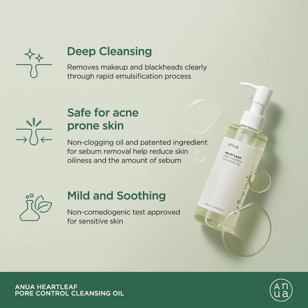 Heartleaf Pore Control Cleansing Oil, 200ml